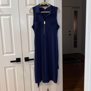 Michael Kors navy midi sleeveless dress size XL